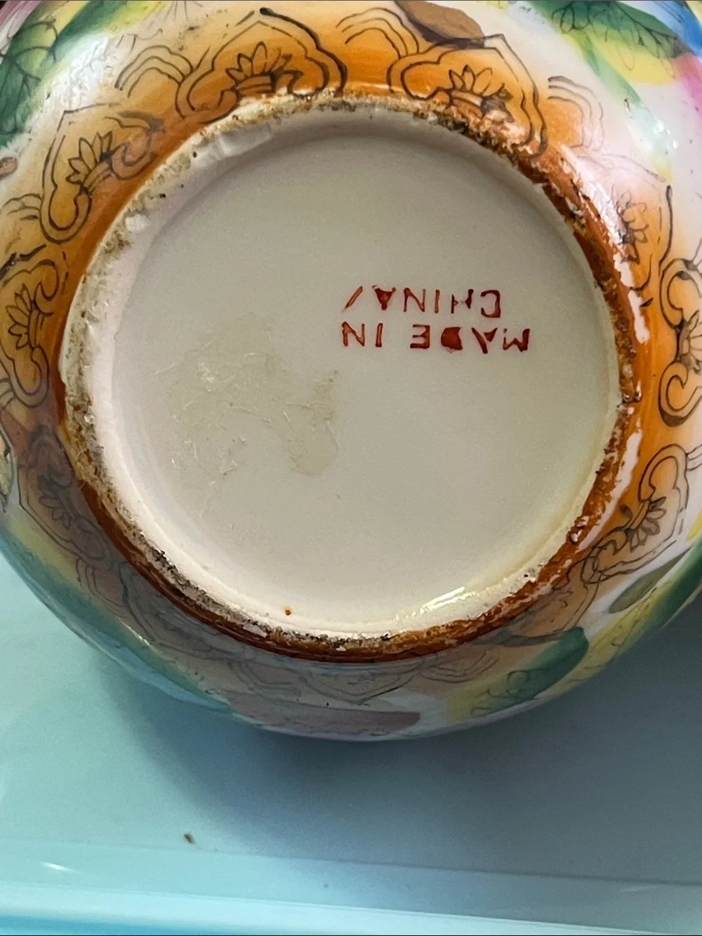 Hand-Painted Floral Ceramic Vase — Multicolor Accent